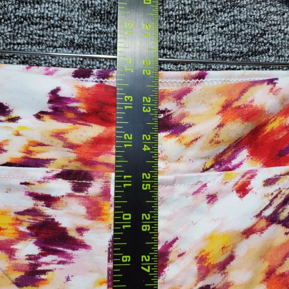 Terra Sky Jeggings Womens 2X Multicolor Watercolor Floral Skinny Pull On Pants‎